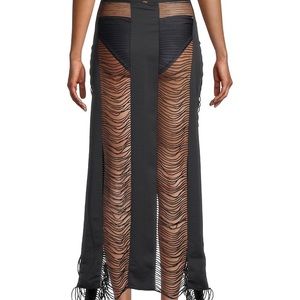 NWT Black fringe sarong